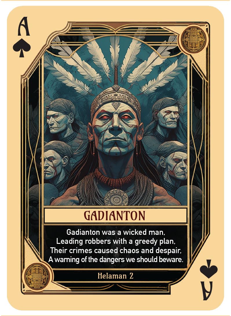 Scripture Guide Book of Mormon Character Playing Cards - Features 54 Iconic Book of Mormon Characters with Beautiful Artwork and Poetry