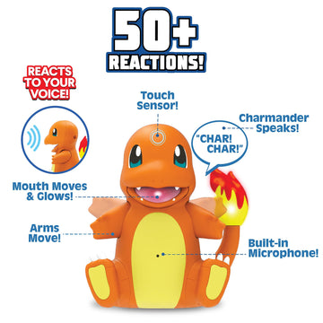 Pokémon Electronic & Interactive My Partner Charmander- Reacts to Touch & Sound, Over 50 Different Interactions with Movement and Sound - Charmander