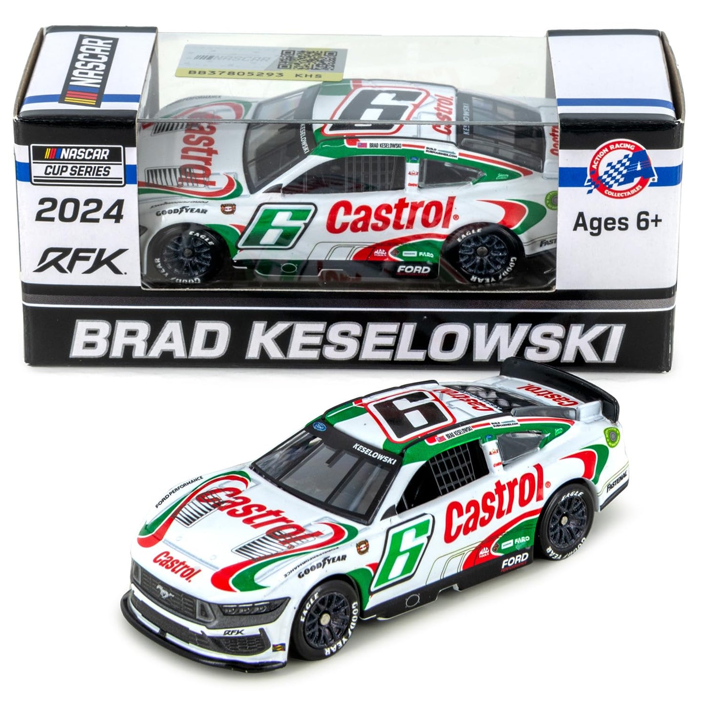 Brad Keselowski 2024 Darlington Throwback Foil Number 1:64 Diecast