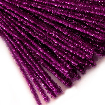 The Crafts Outlet Chenille Sparkly Stems, Pipe Cleaner, 12-in (30-cm), 25-pc, Gold