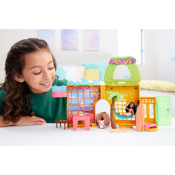 Mattel Disney Princess Toys, Moana Storytime Stackers Doll House with Moana Small Doll, 1 Animal Friend & 9 Accessories, Inspired by Disney Movie