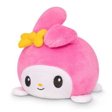 TeeTurtle Reversible Sanrio My Melody & Kuromi Plushie 4-Inch Two-Sided Flip Plush Toy with Embroidered Details Cute Mini Collectible Plush for Kids