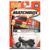 Matchbox 1999-46/75 Pull Over BLACK Police Motorcycle 1:64 Scale