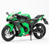 HTLNUZD 1/12 Ninja ZX10R Alloy Die Cast Motorcycle for Kawasaki Ninja ZX10R Vehicle Sound and Light Off Road Autocycle Collectible Model (Green ZX10R)