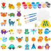 Glintoper 30 Wooden Magnet Painting Craft Kit, Paint Your Own Easter Art and Craft Supplies, Basket Stuffers Party Favors for Boys Girls, Classroom