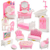 20 Pcs Mini Bathroom Set Plastic Mini Living Room Furniture Set