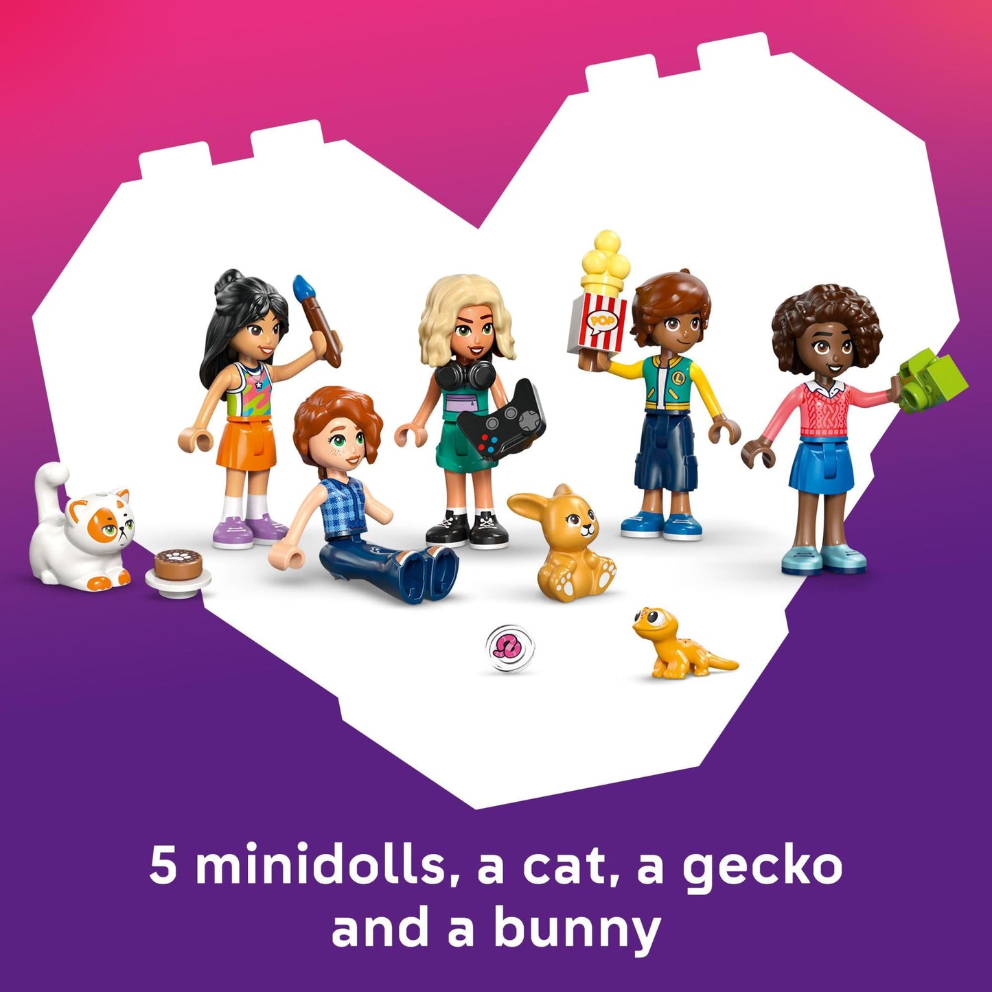 LEGO Friends Heartlake City Friends Club House Building Toy for Girls & Boys - Pretend Play Set for Kids, Ages 8+ - W/5 Minidolls, 3 Toy Animals