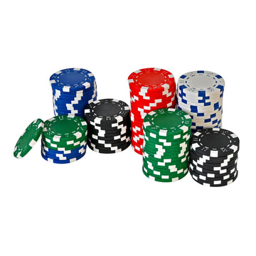 Elbow Room Games 100-Piece Poker Chip Set with Tray - Casino Style Plastic Chips for Texas Hold'em, Blackjack & Home Game Nights