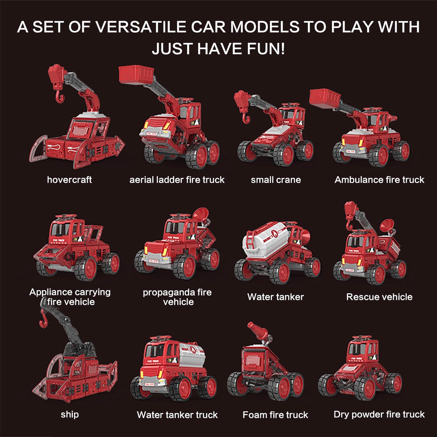 elecci Magnetic Tiles Car, 106PCS Magnetic Blocks Creativity Build Cars Toy, Learning Building Block for 3-12y Kids. (Red Storage Box -105PCS)