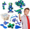 Clixo Crew 30 Piece Pack - The Flexible, Durable, Imagination-Boosting Magnetic Building Toy - Modern, Modular Designs for Hours of STEM Play.