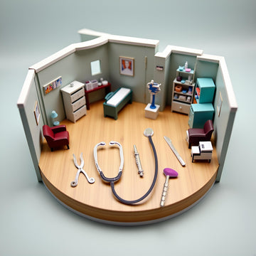 5Pcs/Set Dollhouse Mini Stethoscope Care Tools Dollhouse Dolls Miniature Garden Kit, Hospital Accessories Toys Set for Toy Miniature House Decoration