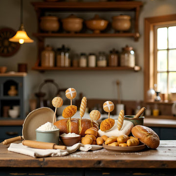 8 Pcs 1/12 Miniature Bread Set, Miniature Bread Dollhouse Decoration Accessories Resin Mix Bakery Bread Mini House Food Decoration Accessories