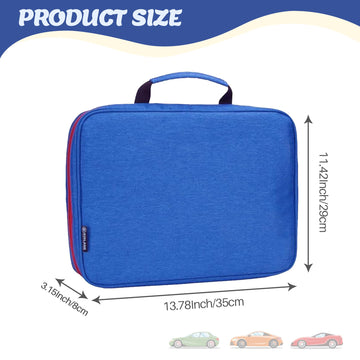 KISLANE Car Storage Case Organizer for 48 Vehicles - Portable 1:64 Scale Die-Cast Collection Carrying Case with Elastic Slots, Travel Storage Bag for