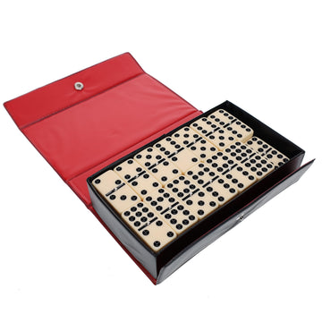 WE Games Double Nine Dominoes with Spinners - Premium Ivory Tiles, Ideal Size, Classic Family and Adult Board Game