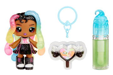 Yummiland Lip Gloss Doll: Sour Sweeties - Sasha Sourworms Includes DIY Lip Gloss + Removable Keychain, Cosmetic Play, Collectible, Ages 4+