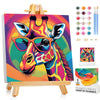 GEEHEIY Paint by Numbers Kit for Kids with Frame - Without Easel, Giraffe Paint by Number for Kids Ages 8-12, DIY Acrylic Oil Painting for Home Wall