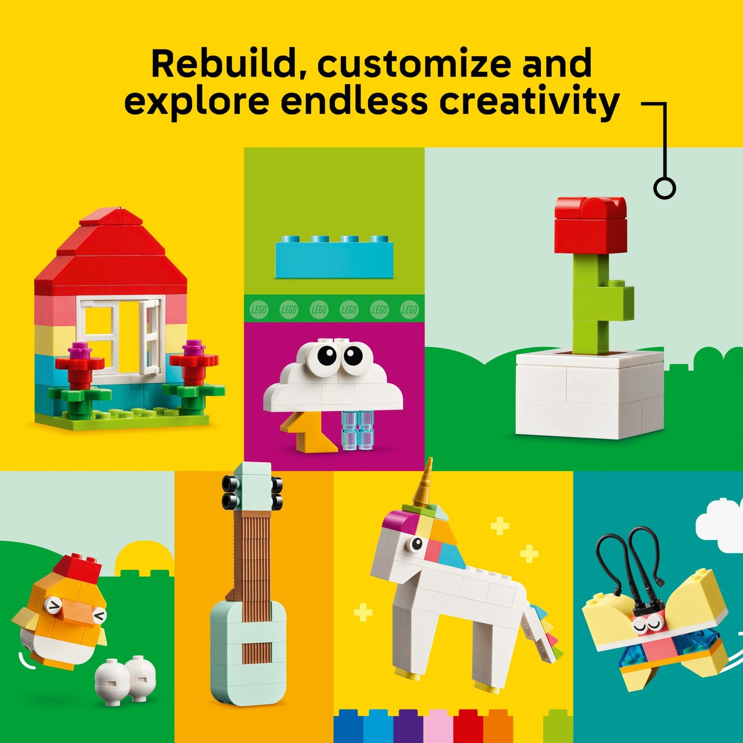 LEGO Classic Vibrant Creative Brick Box Building Blocks - Sensory & Learning Toys for Boys & Girls, Ages 4+ Years - Pretend Play Preschool Toys - Gift
