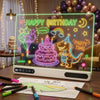 LED Light Up Drawing Board for Kids 5-12, 16''LED Note Board with Colors & Dimmable Glow, Scratch-Resistant Acrylic Magic Writing Board,Creative