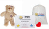 Stuffems Toy Shop Make Your Own Stuffed Animal Mini 8 Inch Brown Patch Heart Bear Kit - No Sewing Required!