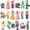 Isaneihas 18 pcs/Set Mario Figures Toy - Mario & Luigi Figurines Yoshi Action Figures (2 inch)