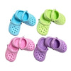 HXIELEC 4 Pairs Classic Clogs for 18" Dolls - Macaron Color EVA Slip-On Shoes,Fits Most 18" Dolls,Dress Up Gift Set