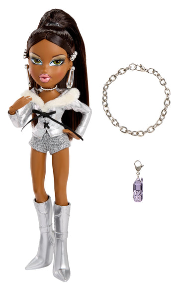 Bratz Charmz Sasha Fashion Doll with Collectible Charm Bracelet