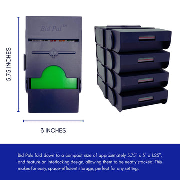 Baron Barclay Bid Pal - Bridge Bidding Devices for The Card Game Bridge - Set of 4 (Blue)