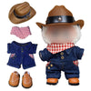 Clothes for 15/17cm Dolls - LABUBU Clothes Cowboy Set for 6.7 inch Doll , Premium Stylish Outfit with Accessories for Play & Display(No Doll