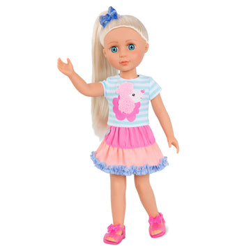 Glitter Girls - 14-Inch Doll Clothes - Poodle Cuddles Fashion Outfit with Hair Bow - 3+ Years- Children’s Toys