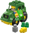 MEGA BLOKS John Deere Toddler Building Blocks Toy Set, Lil’ Tractor with 6 Pieces and Storage, 1 Figure, Green , Ages 1+ Years