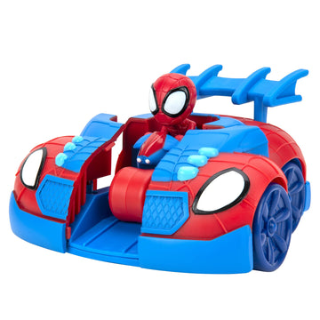 Jazwares Spidey and His Amazing Friends 2 n 1 Web Strike Feature Vehicle - Must-Have Toy for All Fans