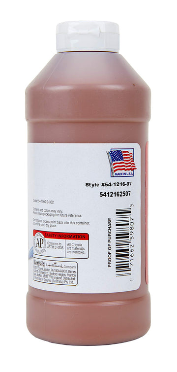 Crayola Premier Tempera Paint, Brown, One 16 Oz. Bottle (CYO541216007)