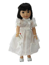 American Fashion World White Communion Dress for 14-Inch Dolls | Premium Quality & Trendy Design
