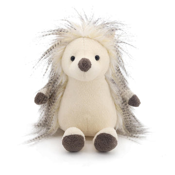 JamieCare 10''Lovely Cute Hedgehog Plush Soft Animal Toys,Cartoon Gifts Comfortable Bedroom Decation,Birthday Halloween Presents Boy,White