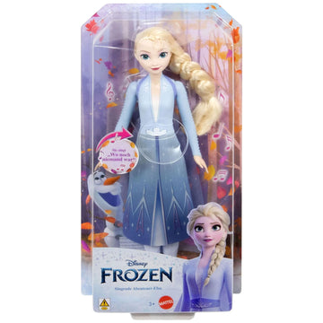 Mattel Disney Frozen Elsa, Singing Fashion Doll, Singing Adventure in Characteristic Clothes, Sing Where No One Was Before" from Disney Movie Frozen
