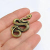 Aorvoras Miniature Snake Figurine, Brass Snake Figurines, Retro Snake Statue Ornament, Dollhouse Miniature Snake, Mini Micro Garden Landscaping