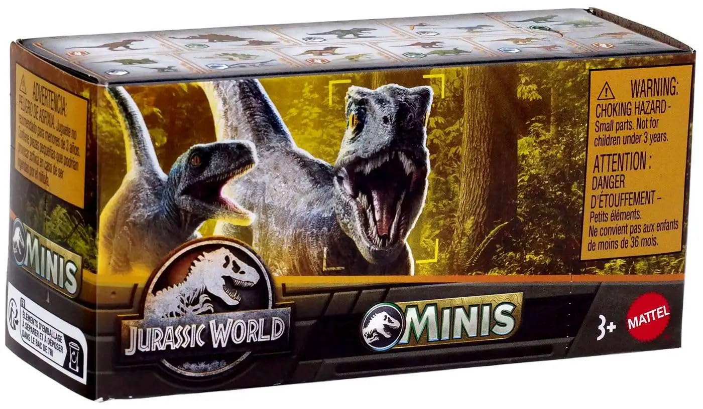 Jurassic World Dinosaurs Minis Surprise Pack of Dinos Box - Bundle of 3 Blind Boxes | 1.125” Scale Mini Figures | Mattel Ages 3+