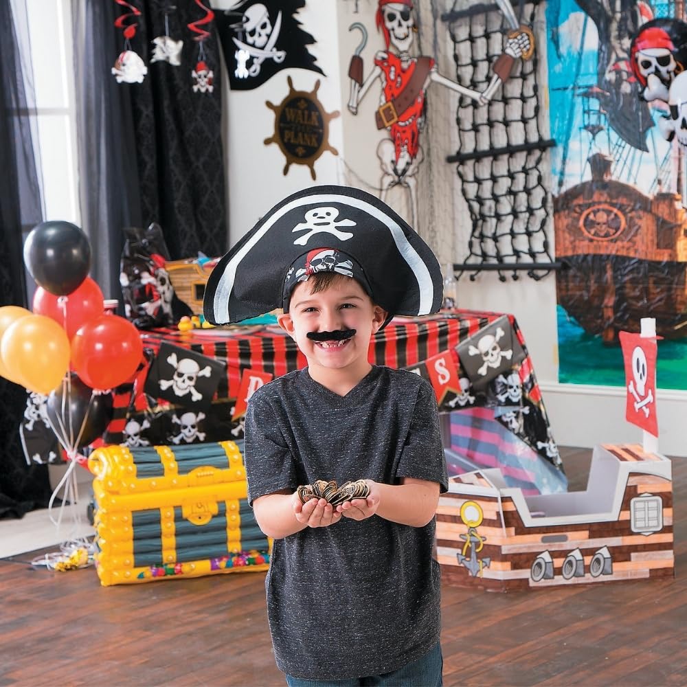 Fun Express Felt Kiddie Pirate Hat (1 dz) for Halloween - Apparel Accessories - Hats - Novelty Bulk Hats - Halloween - 12 Pieces