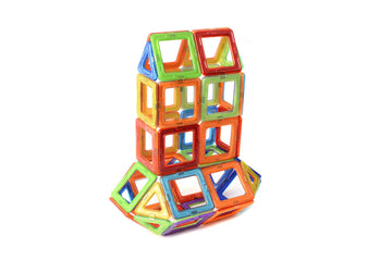 JDBF Magnetic Building Tiles Set for Kids, STEM Educational Construction Toy with Strong Magnets, Colorful Magnetic Blocks for Creative Play, Ages 3+