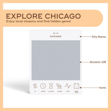 Reach International Outfitters Chicago Adventure Bucket List: 50 Scratch-Off Cards for Outdoor Activities, Tourist Attractions, and Road Trips