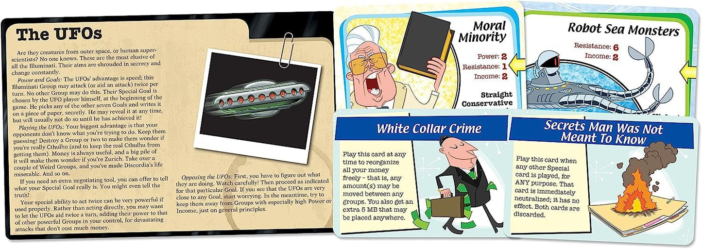 Illuminati Second Edition Game | The Game of Conspiracy Family Card Dice Game | For Adults and Family | Ages 13+ | 2 - 6 Players | Average Play Time