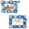 4E's Novelty Foam Snowflake Pictures Frame Craft Kit, 4 Pack Christmas Foam Picture Frames for Kids, Winter Picture Frames Craft with Self-Adhesive