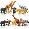 Safari Animals Figures, Plastic Zoo Animals Toys for Toddlers 1-3, Realistic Jungle Animal Figurines for Kids 3-5, 12Pcs Wild African Toys Birthday