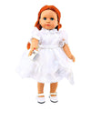 American Fashion World White Communion Dress with Flowers for 18-Inch Dolls | Veil Included | Premium Quality & Trendy Design