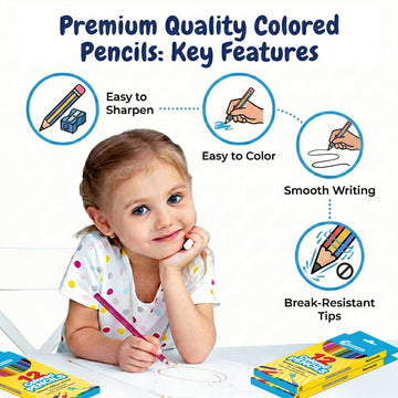 Rosmonde Colored Pencils Bulk, 50 Sets (600 Pencils), Color Pencils Set, 12 Assorted Colors, Pre Sharpened Bulk Pack for Schools, Teachers