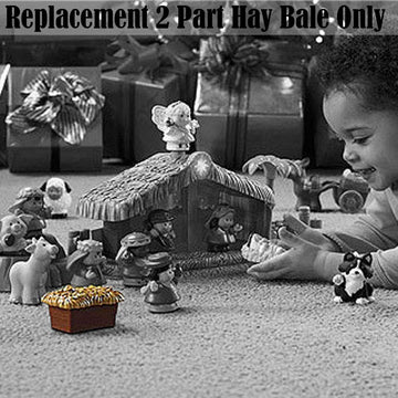 Little People Replacement Part for Fisher-Price Manger Scene - N6010 ~ Christmas Story Playset ~ Replacement 2 Part Hay Bale