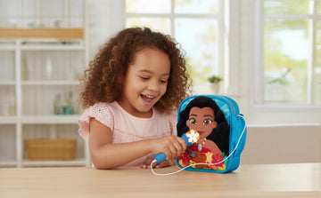 eKids Moana Karaoke Microphone for Kids, Bluetooth Boombox with Built-in Music, Designed for Fans of Moana Toys
