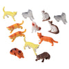 Assorted Plastic 2" Cat Figure Toys (12)