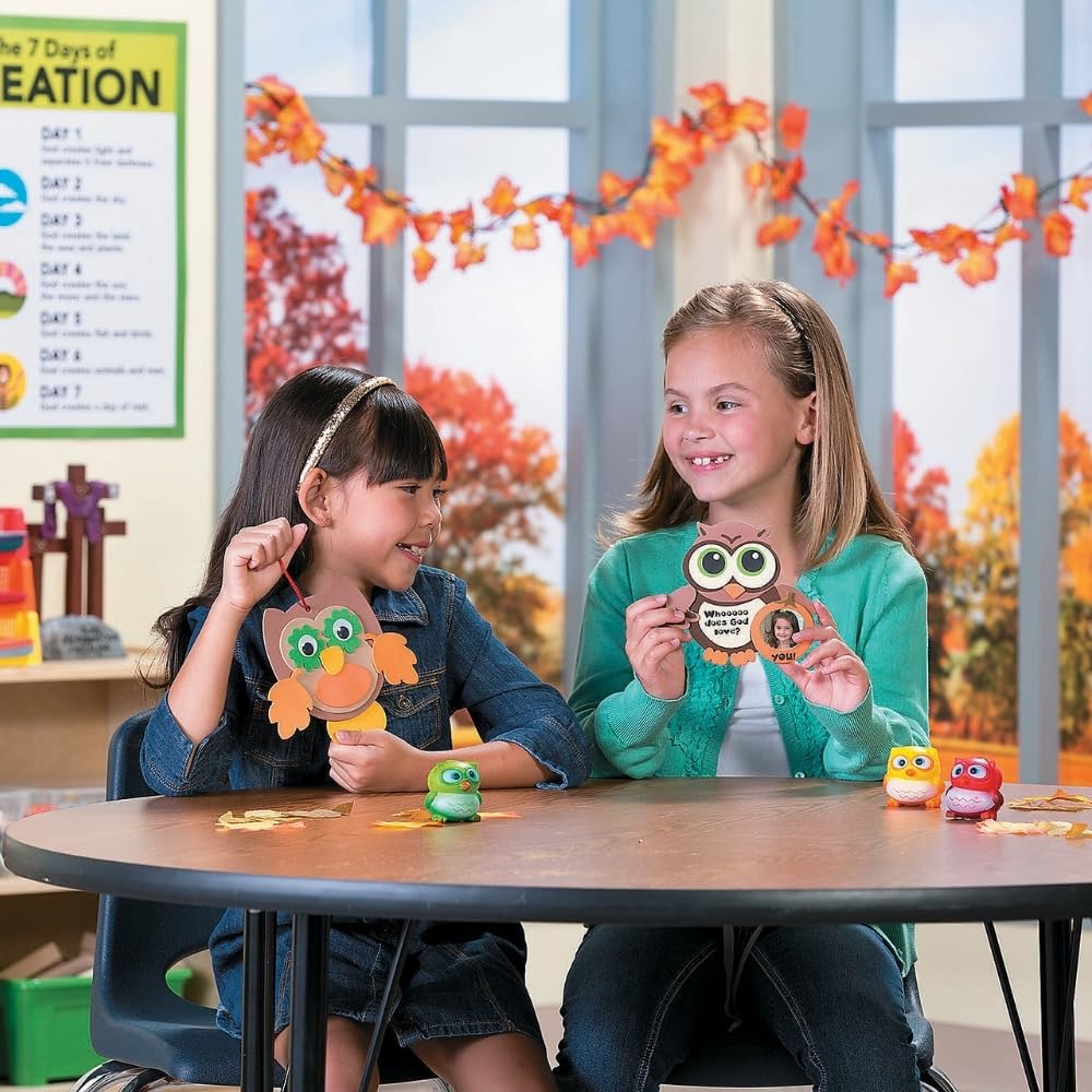 Fun Express Fall Owl Ornament Craft Kit - Makes 12 - Autumn Crafts for Kids