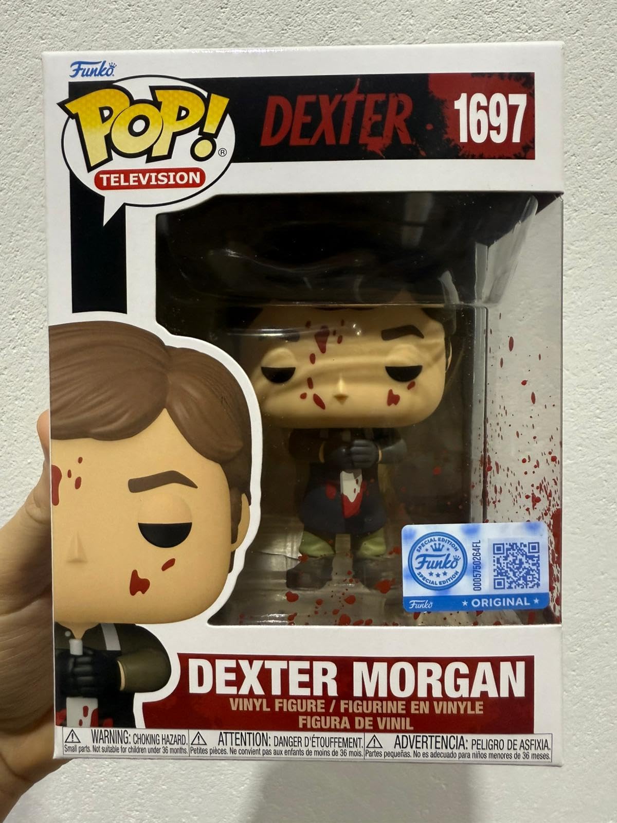 Funko POP Dexter Morgan Bloody Exclusive 1697 Bundled with Compatible Box Protector Case